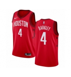 Women's Nike Houston Rockets #4 Charles Barkley Red Swingman Jersey - Earned Edition