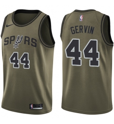 Youth Nike San Antonio Spurs #44 George Gervin Swingman Green Salute to Service NBA Jersey