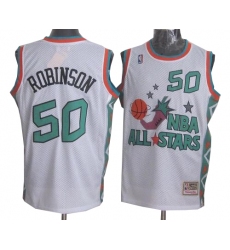 Men's Mitchell and Ness San Antonio Spurs #50 David Robinson Authentic White 1996 All Star Throwback NBA Jersey