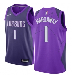 Men's Nike Phoenix Suns #1 Penny Hardaway Authentic Purple NBA Jersey - City Edition