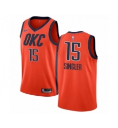 Youth Nike Oklahoma City Thunder #15 Kyle Singler Orange Swingman Jersey - Earned Edition