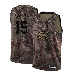 Youth Nike Oklahoma City Thunder #15 Kyle Singler Swingman Camo Realtree Collection NBA Jersey