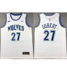 Men's Minnesota Timberwolves #27 Rudy Gobert White City Edition Stitched Jersey