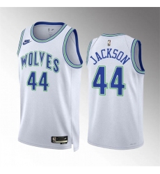 Men's Minnesota Timberwolves #44 Justin Jackson White 2023-24 Classic Edition Stitched Jersey