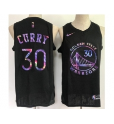 Men's Golden State Warriors #30 Stephen Curry Black Stitched Jersey