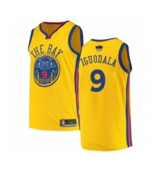 Men's Golden State Warriors #9 Andre Iguodala Swingman Gold 2019 Basketball Finals Bound Basketball Jersey - City Edition