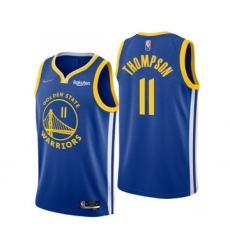 Men's Golden State Warriors #11 Klay Thompson 2022 Royal 75th Anniversary Stitched Jersey