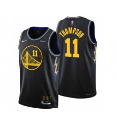 Men's Golden State Warriors #11 Klay Thompson 75th Anniversary Black Stitched Basketball Jersey