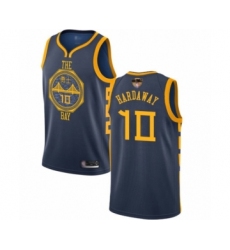 Men's Golden State Warriors #10 Tim Hardaway Swingman Navy Blue Basketball 2019 Basketball Finals Bound Jersey - City Edition