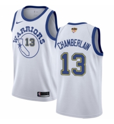 Youth Nike Golden State Warriors #13 Wilt Chamberlain Authentic White Hardwood Classics 2018 NBA Finals Bound NBA Jersey