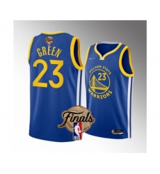 Men's Golden State Warriors #23 Draymond Green 2022 Blue NBA Finals Stitched Jersey