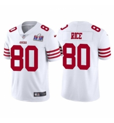 Youth San Francisco 49ers #80 Jerry Rice 2023 New White Vapor Untouchable Stitched Football 2024 Super Bowl LVIII Jersey