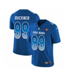 Men's San Francisco 49ers #99 DeForest Buckner Limited Royal Blue NFC 2019 Pro Bowl Football Jersey