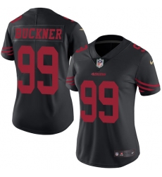 Women's Nike San Francisco 49ers #99 DeForest Buckner Limited Black Rush Vapor Untouchable NFL Jersey