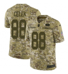 Youth Nike San Francisco 49ers #88 Garrett Celek Limited Camo 2018 Salute to Service NFL Jersey