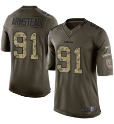 Men's Nike San Francisco 49ers #91 Arik Armstead Elite Green Salute to Service NFL Jersey