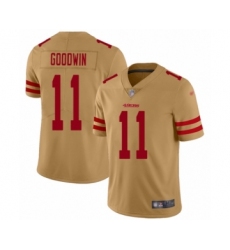 Men's San Francisco 49ers #11 Marquise Goodwin Limited Gold Inverted Legend Football Jersey