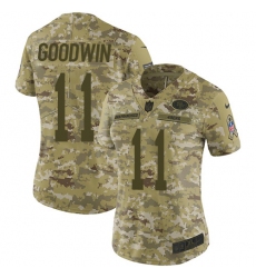 Women's Nike San Francisco 49ers #11 Marquise Goodwin Limited Camo 2018 Salute to Service NFL Jersey