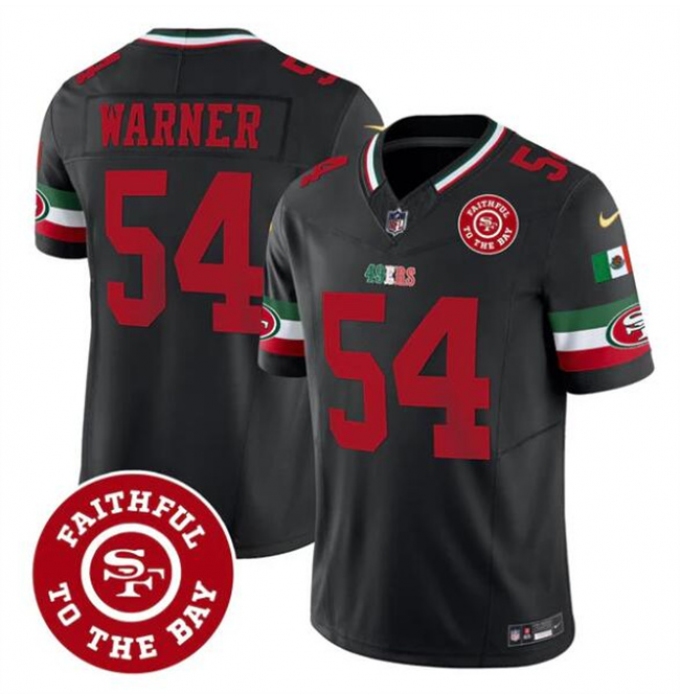 Men's San Francisco 49ers #54 Fred warner Black F.U.S.E. Mexico Faithful To The Bay Vapor Limited Football Stitched Jersey