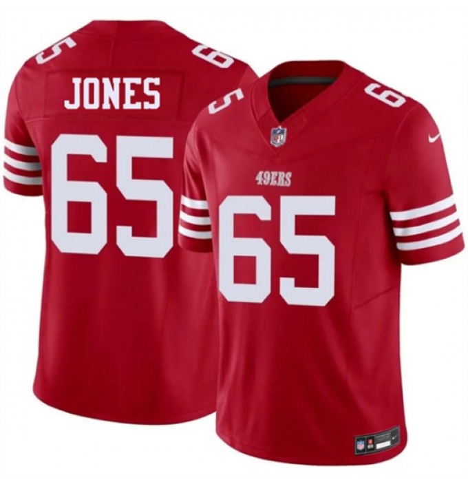 Men's San Francisco 49ers #65 Robert Jones Red 2026 F.U.S.E. Vapor Untouchable Limited Football Stitched Jersey