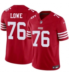 Men's San Francisco 49ers #76 Vederian Lowe Red 2026 F.U.S.E. Vapor Untouchable Limited Football Stitched Jersey
