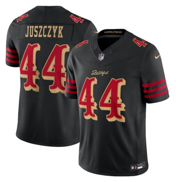 Men's San Francisco 49ers #44 Kyle Juszczyk Black 2025 F.U.S.E. “Rivalries” Vapor Limited Football Stitched Jersey