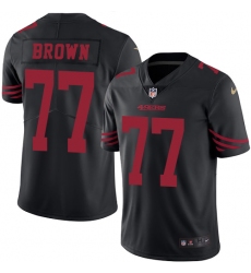 Youth Nike San Francisco 49ers #77 Trent Brown Limited Black Rush Vapor Untouchable NFL Jersey