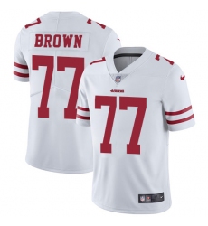 Youth Nike San Francisco 49ers #77 Trent Brown White Vapor Untouchable Limited Player NFL Jersey