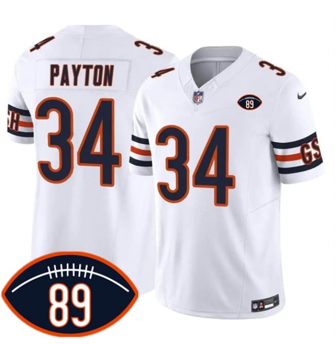 Men's Chicago Bears #34 Walter Payton White 2026 F.U.S.E. With Mike Ditka 89 Vapor Untouchable Limited Football Stitched Jersey