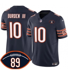 Men's Chicago Bears #10 Luther Burden III Navy 2026 F.U.S.E. With Mike Ditka 89 Vapor Untouchable Limited Football Stitched Jersey