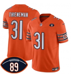 Men's Chicago Bears #31 Dillon Thieneman Orange 2026 F.U.S.E. With Mike Ditka 89 Vapor Untouchable Limited Football Stitched Jersey