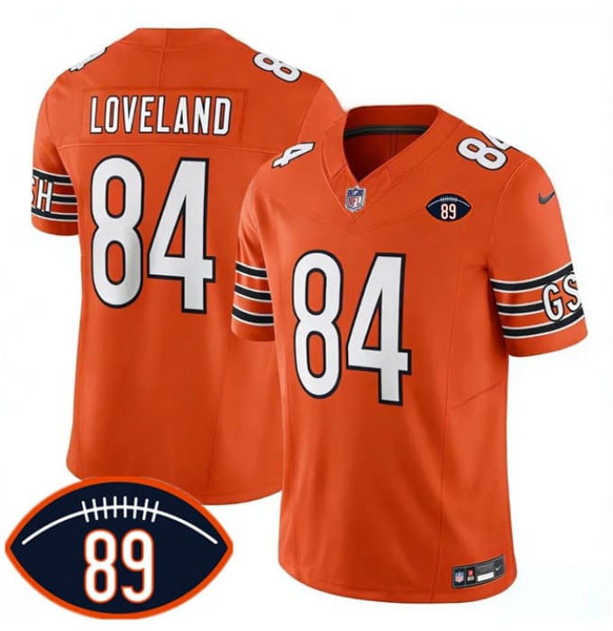 Men's Chicago Bears #84 Colston Loveland Orange 2026 F.U.S.E. With Mike Ditka 89 Vapor Untouchable Limited Football Stitched Jersey