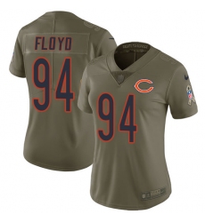 Women's Nike Chicago Bears #94 Leonard Floyd Limited Olive 2017 Salute to Service NFL Jersey