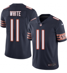 Men's Nike Chicago Bears #11 Kevin White Navy Blue Team Color Vapor Untouchable Limited Player NFL Jersey