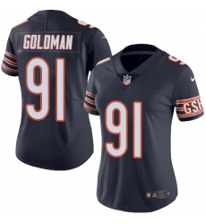 Women's Nike Chicago Bears #91 Eddie Goldman Navy Blue Team Color Vapor Untouchable Limited Player NFL Jersey