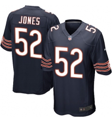 Men's Nike Chicago Bears #52 Christian Jones Game Navy Blue Team Color NFL Jersey
