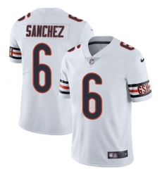 Men's Nike Chicago Bears #6 Mark Sanchez White Vapor Untouchable Limited Player NFL Jersey