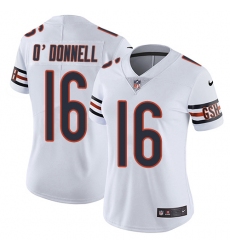 Women's Nike Chicago Bears #16 Pat O'Donnell White Vapor Untouchable Limited Player NFL Jersey