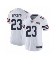Women's Chicago Bears #23 Devin Hester White 100th Season Limited Football Jersey