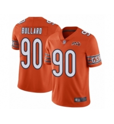 Youth Chicago Bears #90 Jonathan Bullard Orange Alternate 100th Season Limited Football Jersey