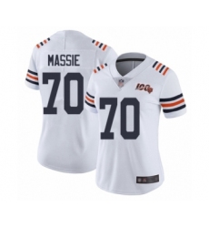 Women's Chicago Bears #70 Bobby Massie White 100th Season Limited Football Jersey