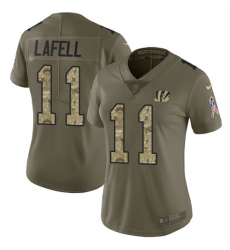 Women's Nike Cincinnati Bengals #11 Brandon LaFell Limited Olive/Camo 2017 Salute to Service NFL Jersey