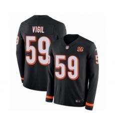 Men's Nike Cincinnati Bengals #59 Nick Vigil Limited Black Therma Long Sleeve NFL Jersey