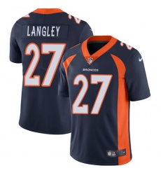 Men's Nike Denver Broncos #27 Brendan Langley Navy Blue Alternate Vapor Untouchable Limited Player NFL Jersey