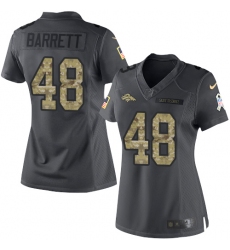 Women's Nike Denver Broncos #48 Shaquil Barrett Limited Black 2016 Salute to Service NFL Jersey