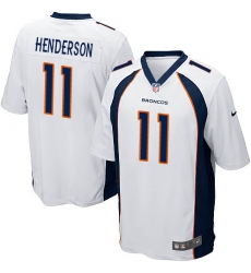 Men's Nike Denver Broncos #11 Carlos Henderson Game White NFL Jersey