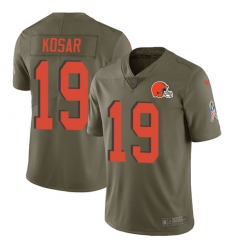 Youth Nike Cleveland Browns #19 Bernie Kosar Limited Olive 2017 Salute to Service NFL Jersey