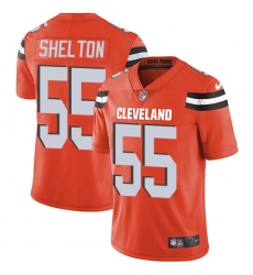Youth Nike Cleveland Browns #55 Danny Shelton Orange Alternate Vapor Untouchable Limited Player NFL Jersey