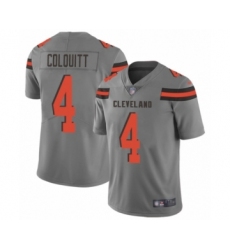 Youth Cleveland Browns #4 Britton Colquitt Limited Gray Inverted Legend Football Jersey