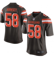Men's Nike Cleveland Browns #58 Christian Kirksey Game Brown Team Color NFL Jersey